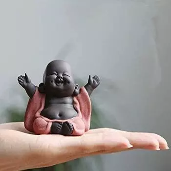 Фигурка маленького монаха, мини-статуэтка монаха, милая статуя Будды-монаха, очаровательное украшение для маленького монаха, креативный орнамент маленького монаха
