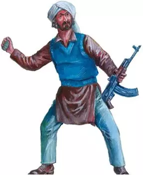 Фигурка Марса Афганистан Конфликт Моджахеды 6 Фигурок Пластиковая Модель ORM32002 1/32 Позы/18