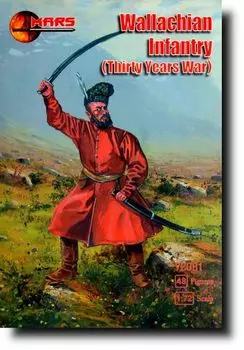 Фигурка Марса Тридцатая война Валахия Пехота 12 48 деталей пластиковая модель ORM72081 1/72 Позы лет,