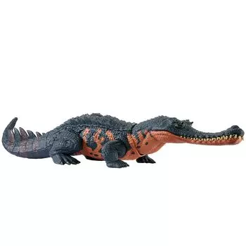 Фигурка Mattel Jurassic World Gryposuchus возрастом 10 лет и HTK71 (МИР ЮРСКОГО ПЕРИОДА) Рев! [Игрушка Динозавр] [Общая длина приблизительно. 33см] [4 вверх] зелёный