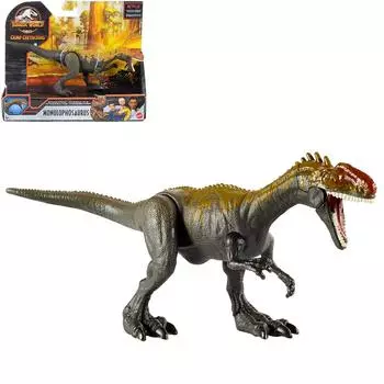 Фигурка Mattel Jurassic World Real Mini Monolophosaurus возрастом 10 лет и GVG51 (МИР ЮРСКОГО ПЕРИОДА) [Общая длина: 20см] [4 вверх]