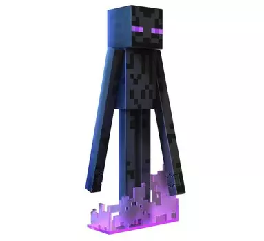 Фигурка Minecraft Diamond Enderman от Mattel с аксессуарами, включая стеклянные блоки с флокированием, коллекционная игрушка HLN40 5,5 дюйма