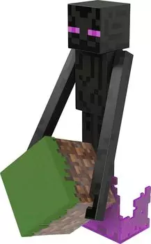 Фигурка Minecraft Enderman Diamond от Mattel с аксессуарами, размер блока травы Enderman 15 см, прибл.. [Элемент]