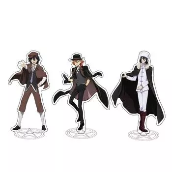 Фигурка на акриловой подставке Bungou Stray Dogs, Эдогава Рампо Федор Достоевский, Накахара Чууя, настольная игрушка-подставка a
