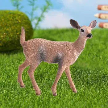Фигурка оленя, милые поделки, современный орнамент, подарочная скульптура, маленькая статуэтка животного для дома, спальни, 7.5x3.5x7.5CM