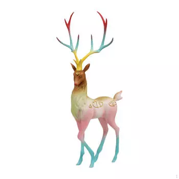 Фигурка оленя, статуэтка оленя, скульптура лося для домашнего декора стола Sitting Deer