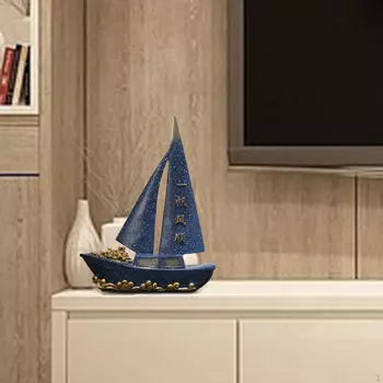 Фигурка парусного корабля, украшение по фэн-шуй, лодка, скульптура, декоративная, традиционная