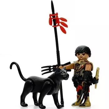 Фигурка Playmobil Воин и Черная Пантера 70878, 1 шт., популярные игрушки в Корее