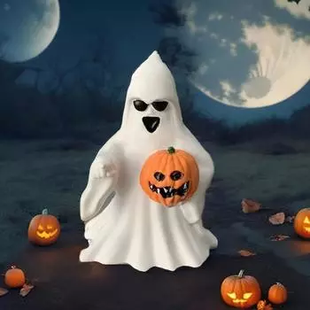 Фигурка привидения Хэллоуин жуткие украшения привидения коллекционная настольная статуэтка привидения украшения для дома для стола центральные элементы полки каминная полка дисплей F