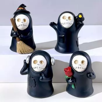 Фигурка привидения на Хэллоуин, настольная безделушка из смолы, украшение в виде привидения