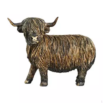 Фигурка яка, скульптура из смолы для домашнего офиса 15x6x12cm_Stand