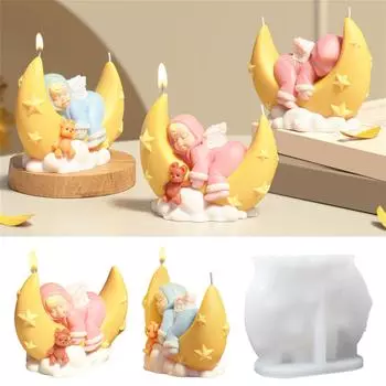 Фигурка ребенка Луны силиконовые формы для свечей мыла шоколада конфет торта помадки украшения цемента гипса силиконовые формы