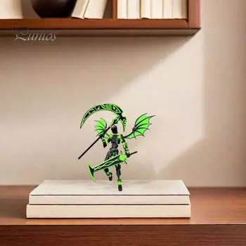 Фигурка робота-дьявола с аксессуаром в виде крыла и оружия, подвижные суставы, 3D-печатная модель робота, игрушка для снятия стресса, шарнирная фигурка-манекен, украшение красный