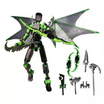 Фигурка робота с аксессуарами, многосочлененная подвижная 3D-печатная модель робота-динозавра, шарнирная фигурка-манекен, украшение A