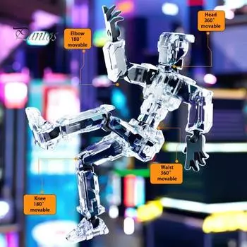 Фигурка робота с аксессуарами, подвижные суставы, 3D-печатная модель робота, игрушка для снятия стресса, шарнирная фигурка-манекен, украшение для рабочего стола, орнамент зелёный