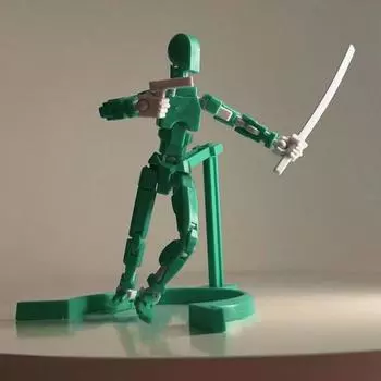 Фигурка робота Yousheng с аксессуарами, магнитные подвижные соединения, 3D-печатная модель робота, игрушка, снятие стресса, шарнирная фигурка-манекен, украшение фиолетовый