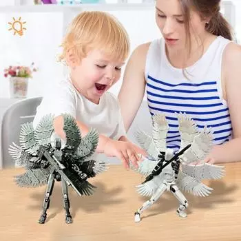 Фигурка робота Yousheng с угловым крылом, аксессуары, подвижные суставы, 3D-печатная модель робота, игрушка, снятие стресса, шарнирный манекен, украшение