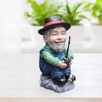 Фигурка рыболова, украшение стола, коллекционная скульптура из смолы, поделки для гостиной, спальни Old Man