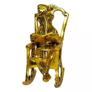 Фигурка с читающим Ганешей (350 г), Statue with reading Ganesha, MYINDIA
