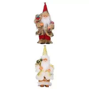 Фигурка Санта-Клауса, украшение, коллекционный подарок, стоящая фигурка Санта-Клауса для наружного дверного проема, внутреннего камина, дня рождения красный