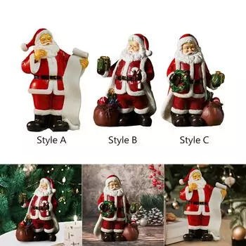 Фигурка Санты из смолы Санта-Клаус украшения для стола в фермерском доме, офисе