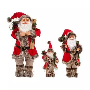 Фигурка Санты, стоящая кукла Санта-Клауса, коллекционная фигурка Санта-Клауса, рождественское украшение для праздничного стола, рождественская елка 19cmx30cm