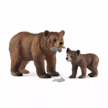 Фигурка Семья бурых медведей Schleich Wildlife 42473