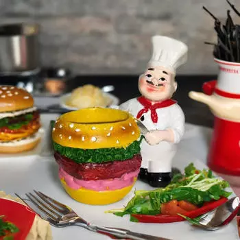 Фигурка шеф-повара Настольное украшение Ведро для хранения Коллекционная Современная Декоративная Статуэтка Маленькая Скульптура