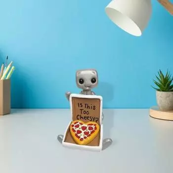 Фигурка сидящего робота. Это слишком пошло? Не будь мудаком. Маленький робот. B