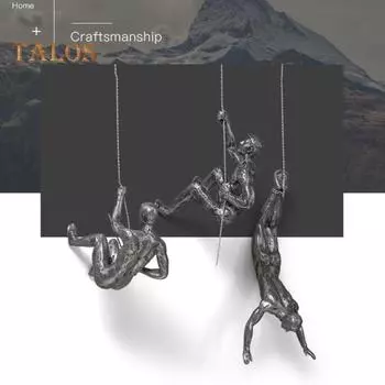 Фигурка скалолаза, нежная декоративная долговечная инновационная статуя скалолаза, скульптура, орнамент, товары для дома серебряный