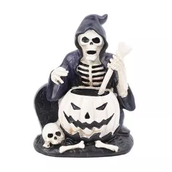 Фигурка скелета, пугающая, богатая детализация, яркие цвета, прочная смола, устойчивая фигурка черепа для