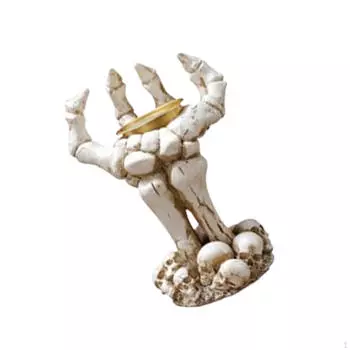 Фигурка скелета, украшение на Хэллоуин, подсвечник для чайной свечи, настольное украшение, декоративное