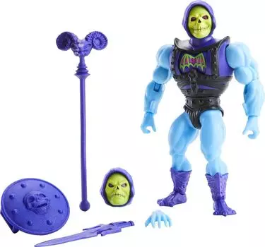 Фигурка скелетора из серии Masters of The Universe Origins Deluxe, боевой персонаж для сюжетной игры и подарка для детей от 6 до 12 лет и взрослых, 5,5 дюймов