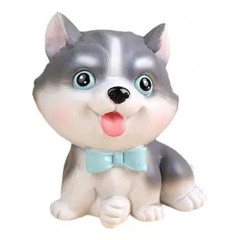 Фигурка собаки ручной работы, милая собачка, ручная роспись, креативный дизайн, статуя в форме смолы, детская комната, настольный орнамент, домашний декор E