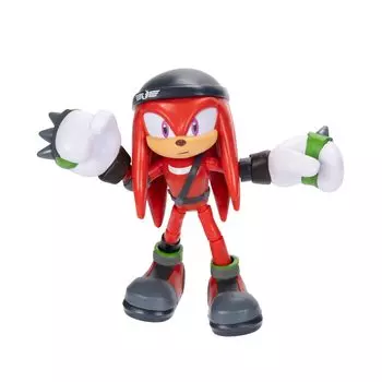 Фигурка Sonic Prime Knuckles New York City высотой 13 см с 13 точками для детей от 3 лет и старше, лицензированная Sega, и 12.7 - артикуляция. (официально Netflix) красный