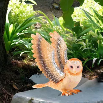 Фигурка совы, модель животного, раннее образовательное настольное украшение для мальчиков и девочек светло-коричневого