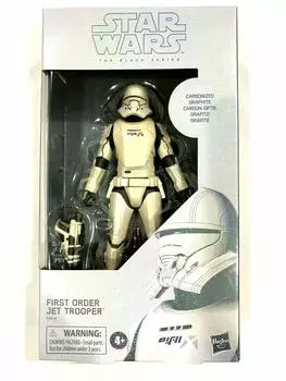 Фигурка Star Wars Black Series из углеродного графита, реактивный десантник первого порядка E8442, 6 дюймов (Эксклюзивно в Walmart!) чёрный