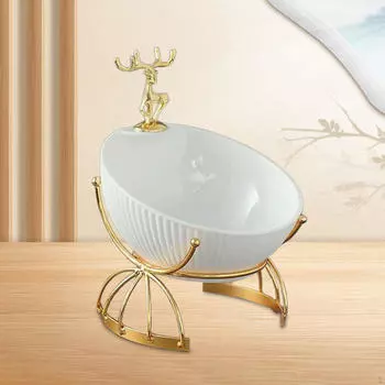 Фигурка статуи подноса для хранения стола оленя для столешницы в спальне и офисе белый