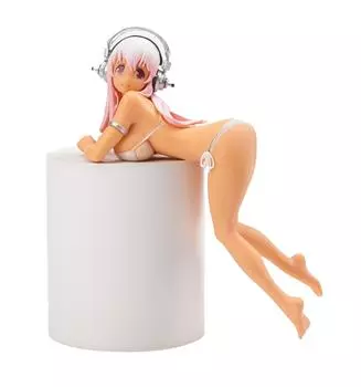 Фигурка-стоппер Super Sonico с желтой рамкой Еще Больше Призовых предметов и загара! Загар! жёлтый