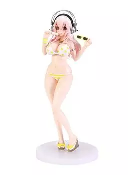 Фигурка Super Sonico Summer Beach, разноцветная, в виде лимона, в виде макарон, версия Macaron.