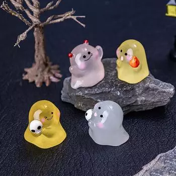 Фигурка светящаяся миниатюрная призрачная микропейзажная композиция, светящаяся в темноте для украшения на Хэллоуин, домашнего декора стола