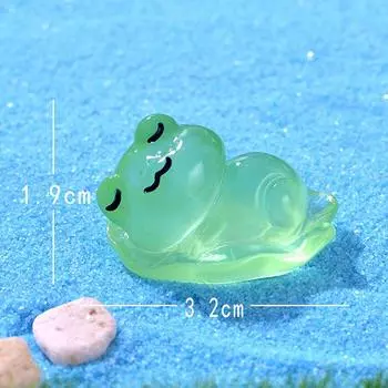 Фигурка светящаяся миниатюрная забавная лягушка животные микро ландшафтные украшения для аквариума украшения автомобиля домашний декор стола 05