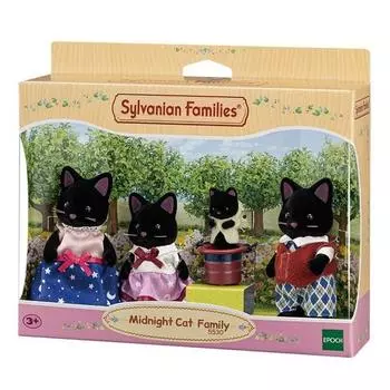 Фигурка Sylvanian Family Midnight Cat Family 5530, 1 шт., популярные корейские игрушки