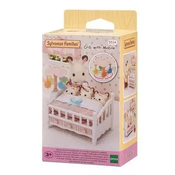 Фигурка Sylvanian Family Triplets Crib and Mobile 5534, 1 шт., популярные корейские игрушки