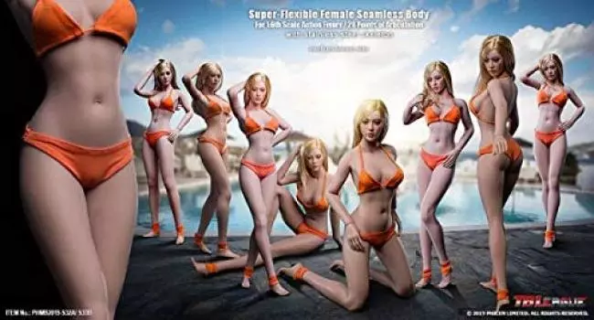 Фигурка TBLeague Scale S33B Стройные длинные красивые ноги Супер гибкая бесшовная женская фигурка серии Santan, размер груди M, кожа Santan [TOYBARJAPAN]