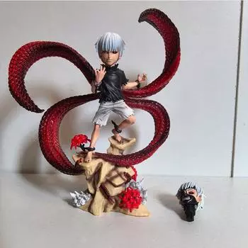 Фигурка Tokyo Ghoul Q Version с двумя головами Канеки Кена для украшения автомобиля