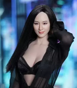 Фигурка Toy Hobby scale совместима с телом TBLeague. СУПЕР УТКА. Студентка колледжа. Красивая офисная леди. ОЛ. Азиатская красивая женская голова и
