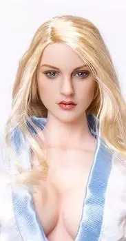 Фигурка Toy Hobby scale, совместимая с телом TBLeague от KIMI TOYS KT007, светлые волосы, голова и одежда европейской и американской женщины, красивая.
