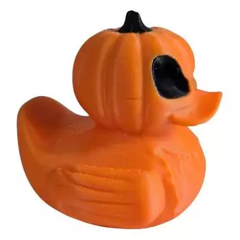 Фигурка Тыквенной Утки, Напечатанная на 3D-принтере, Статуэтка Утки на Хэллоуин, Настольное Украшение в виде Утки-Тыквы для Полок, Каминной полки, Прихожей, Спальни