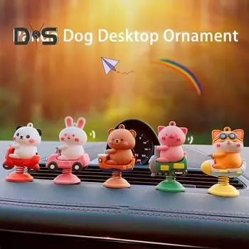 Фигурка украшения автомобиля тонкой работы, креативное милое животное, автомобильный орнамент